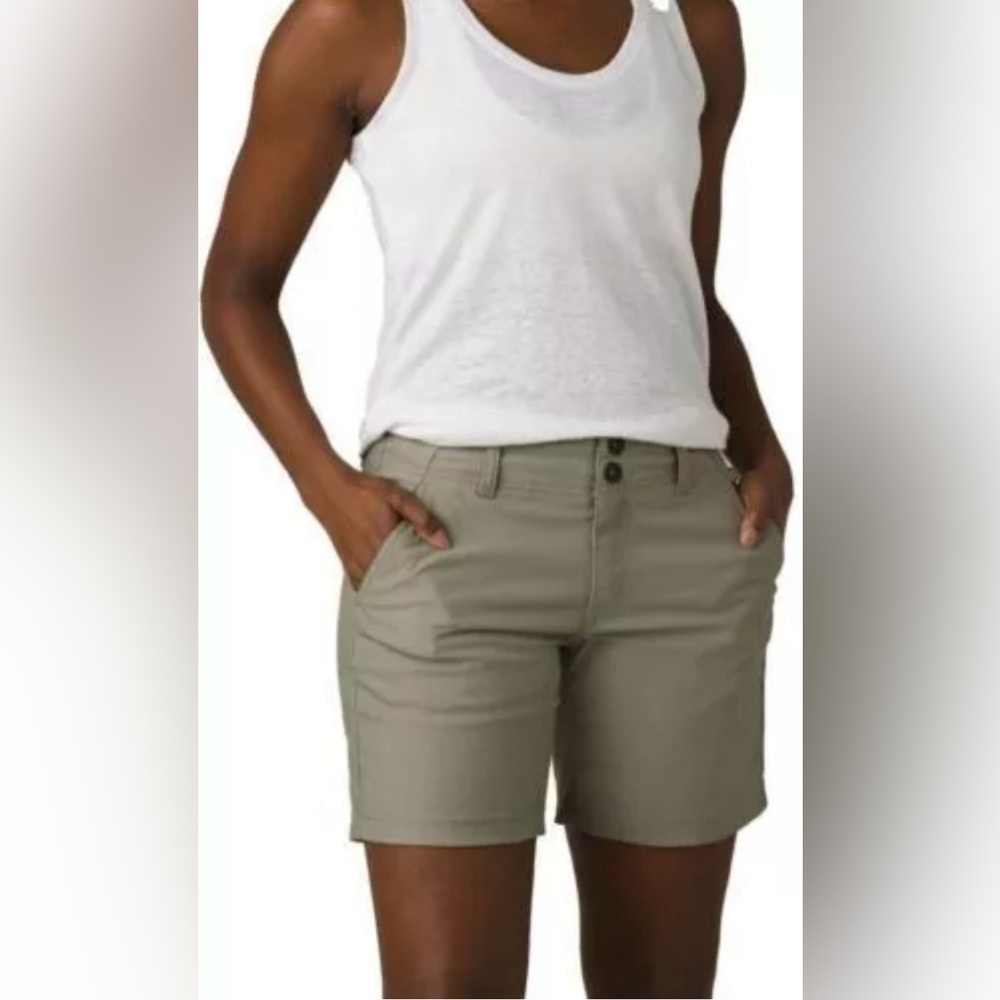 Prana Alana Shorts 5” In Sage Size 8 UPF 50+